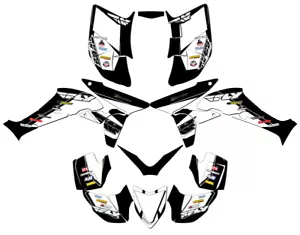2005 TRX 450R 13 FLY Black Senge Graphics Kit Compatible with Honda - Bild 1 von 7