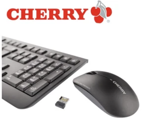 Cherry Wireless Keyboard Mouse Set Black UK layout. DW 3000 - Picture 1 of 3
