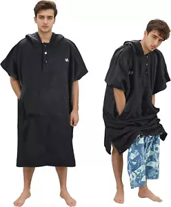 Catalonia Hooded Surf Poncho Changing Towel Robe w/Pocket Quick Dry Swim Poncho - Picture 1 of 10