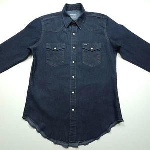 Wrangler Herren Hemd Large blau Dark Pearl Snap Advance Comfort Performance Flex - Bild 1 von 24