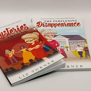 Maggie Belle COZY MYSTERY Book 2 & 4 Liz Turner Perplexing Disappearance Abound - Picture 1 of 9