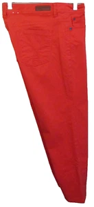 Calvin Klein Jeans Pantalone Caviglia Cotone Elasticizzato Rosso-Arancio 5 Tasche Taglia 12 Donna - Foto 1 di 4