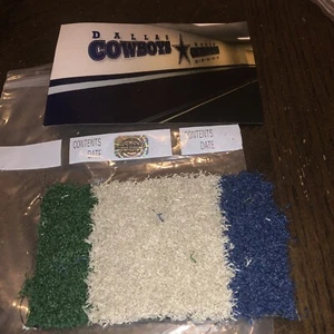 Dallas Cowboys Texas Stadium TURF w/ HOLOGRAM & PHOTO FROM COWBOYS 3 COLOR - Picture 1 of 6
