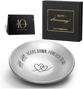 10Th Anniversary Aluminum Gifts for Her/Him, 10 Year Wedding Anniversary for Wif - Picture 1 of 7