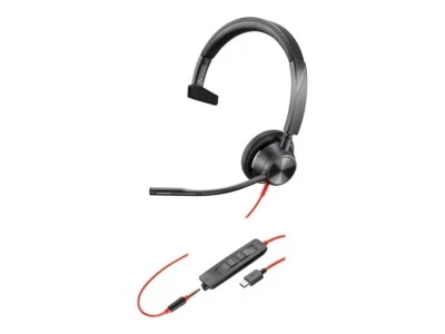 Plantronics Blackwire 3315 BW3315 Monochrom Usb-C + 3.5mm Stecker PC Headset - Bild 1 von 2