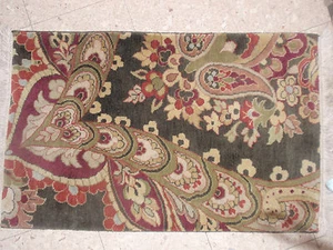 VINTAGE SURYA RUG 100% WOOL FROM INDIA 38 X 24 INCHES TAJ MAHAL COLLECTION GREEN - Picture 1 of 12