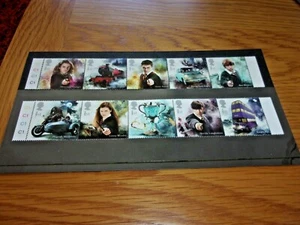HARRY POTTER STAMPS WITH C1 ON TABS MNH STAMPS FULL SET ROYAL MAIL GB OCT 2018 - Picture 1 of 2