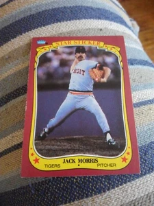 JACK MORRIS 1986 FLEER STAR STICKER CARD #79 FREE SHIPPING - Picture 1 of 2