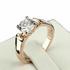 14K Rose Gold Over 21Ct Simulated Diamond Fabulous Tension Set Wedding Ring