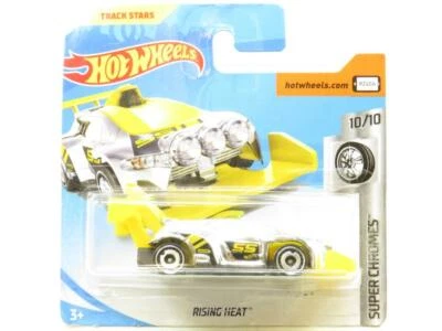 Hotwheels Rising Heat Super Chromes Silver Short Card 1 64 Scale Sealed - Image 1 of 2