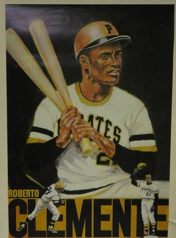 1973 ROBERTO CLEMENTE POSTER GENE WHALEN PITTSBURGH RARE Cover