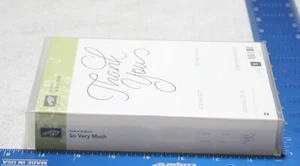 SO VERY MUCH Stampin Up Rubber Wood Stamp Set THANK YOU Gift Cursive W - Imagen 1 de 2