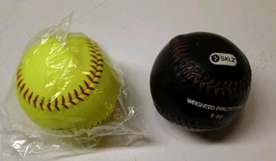 Nuevo SKLZ 9oz Práctica Ponderada Softbol y Neón Softbol Baden Ambos Nuevo Foto 1 de 4