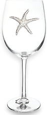 Starfish Jeweled Stemmed Wine Glass, 21 Oz. - Unique Gift for Women, Birthday, C