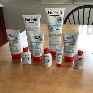 Lot of NEW EUCERIN Skin Creams Daily Hydration, Redness Relief, Advanced Repair 