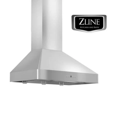 Z LINE KITCHEN 36" ZLINE Kitchen WALL MOUNT RANGE HOOD STAINLESS STEEL BAFFLES LED KF2-36