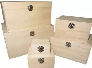 Caja de memoria de almacenamiento de cofre del tesoro de madera fotos de recuerdo personalizar regalo elegir - Imagen 1 de 36