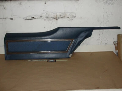 OEM 72 Buick Electra 2 Door RIGHT PASSENGER SIDE REAR UPPER DOOR PANEL TRIM BLUE - Image 1 of 4