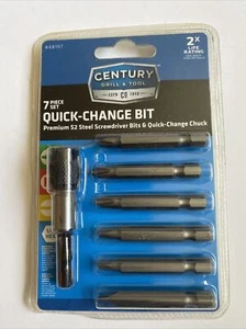 CENTURY DRILL AND TOOL 68107 Quick Change Screw Driving Bit,7 Pc Set - Picture 1 of 3