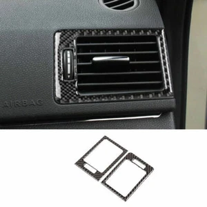Real Carbon Fiber Central Control Speaker Cover Trim For Benz C-Class 2007-2014 - Imagen 1 de 7