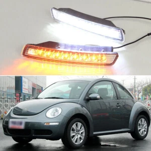 LED DRL Turn Indicator Signal Daytime Running Fog lights Fit For VW Beetle 07-10 - Picture 1 of 7
