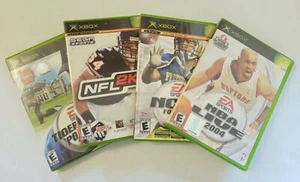 Xbox 4 Game Lot Tiger Woods - NFL - NCAA - NBA - Picture 1 of 10