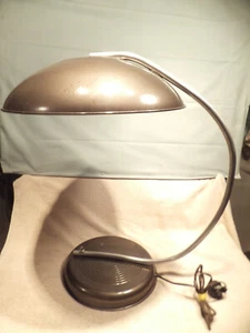 Mid Century Modern All Metal Burnished Amber Finsh Desk/Table Lamp Super NICE - Picture 1 of 10