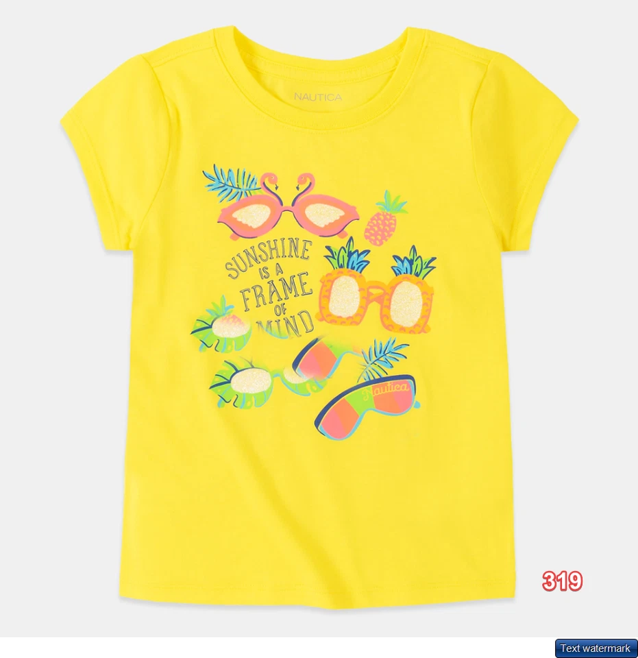 Camiseta gráfica para niñas Nautica “Sunshine is a Frame of Mind” S/P/CH 7 Foto 1 de 1