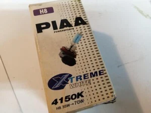Harley PIAA XTREME WHITE 4150K H8 35W-70W BULB HEADLAMP MARKER Chop Bobber NEW R - Picture 1 of 4