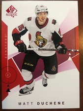 18-19 UD SP Authentic Update Red Parallel #8 Matt Duchene
