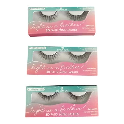 essence Künstliche Wimpern Light As A Feather 3D Faux Mink 01 Light up your life