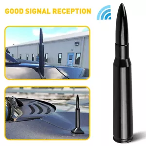 BLACK BULLET ANTENNA 50 CAL for CAR CHEVY SILVERADO DODGE RAM FORD F150 F250 - Picture 1 of 8
