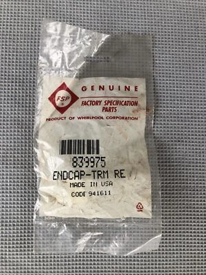 839975 Whirlpool Estante Puerta Frigorífico Tapa Extremo Blanco Foto 1 de 3