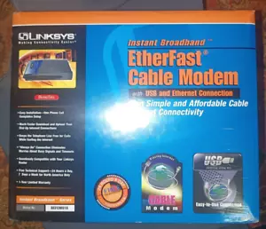 New Sealed Linksys BEFCMU10 EtherFast Broadband Ethernet Cable Modem - Picture 1 of 2