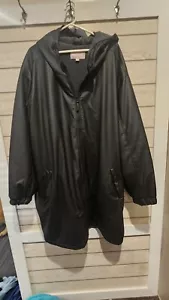 Woman Within Women's Plus Size Hooded Slicker Raincoat - Picture 1 of 4