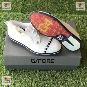 G/Fore Gfore G4 CAP TOE Golf Shoes Sneaker⛳️ Ladies US 7.5 ⛳️ Oxford White Black - Picture 1 of 9