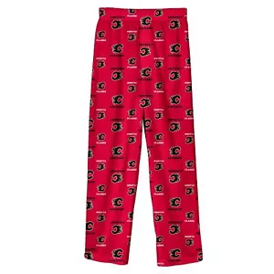 Outerstuff NHL Jugend Jungen Calgary Flames bedrucktes Logo Pyjama Lounge Hose - Bild 1 von 5