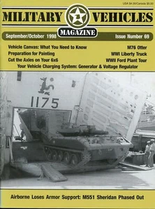Military Vehicles Magazine Sept/Oct 1998 Issue 69 Vehicle Canvas - Imagen 1 de 2