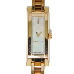GUCCI YA110 Watches Quartz Square Face GG Gold Women from Japan AUTHENTIC - Picture 1 of 17