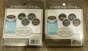 Dimensions Lot For 2 Embroidery Jar Toppers - Picture 1 of 2