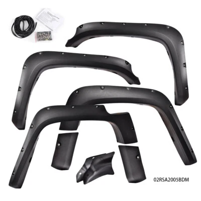 Wheel Fender Flares Textured Black Fit For 07-14 Toyota FJ Cruiser Pocket Rivet Foto 1 de 4