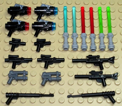 Lego Star Wars  Minifigures 20pcs Blasters,Lightsaber, Weapons,Guns - New - Image 1 of 3