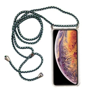 Apple iPhone XR Łańcuszek na telefon komórkowy Etui z paskiem Case do zawieszenia ze sznurkiem Etui Zielone - Zdjęcie 1 z 4