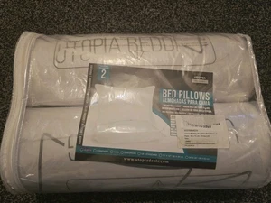 Utopia Luxury Microfiber Pillow Pair set Soft Hotel Quality  - Picture 1 of 3