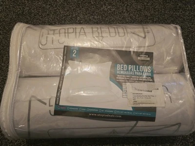 Utopia Luxury Microfiber Pillow Pair set Soft Hotel Quality  - Image 1 of 3