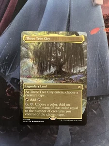 MTG Three Tree City 0338 Borderless Bloomburrow NM - Picture 1 of 2