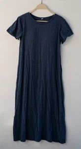 Vestido Uniqlo Azul Manga Corta Incorporado Sujetador Calce Relajado Azul Talla M - Imagen 1 de 9