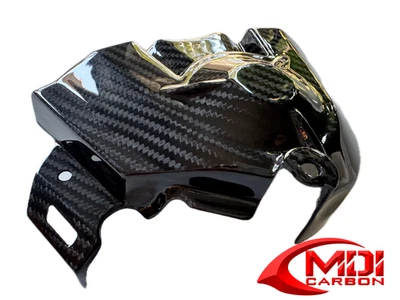 KAWASAKI NINJA H2 H2R SX SE Cabron Fiber Left Side Sprocket Cover Fairing - Image 1 of 4