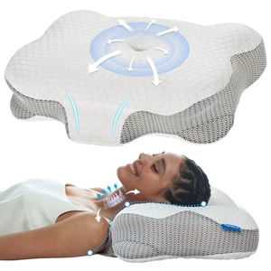 Nackenkissen zur Schmerzlinderung - Ergonomische Seitenschläferkissen mit Du... - Bild 1 von 7