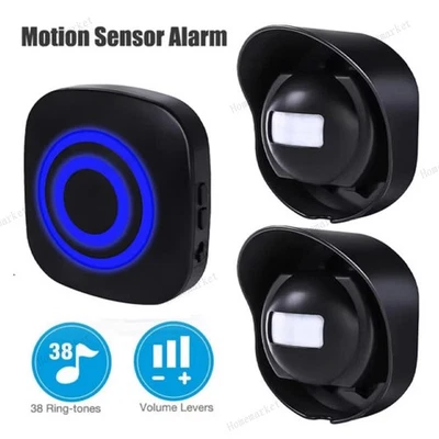 Impermeable 656 pies Inalámbrico Entrada Alarma Sensor de Movimiento Alarma Interior Exterior Nuevo Foto 1 de 4